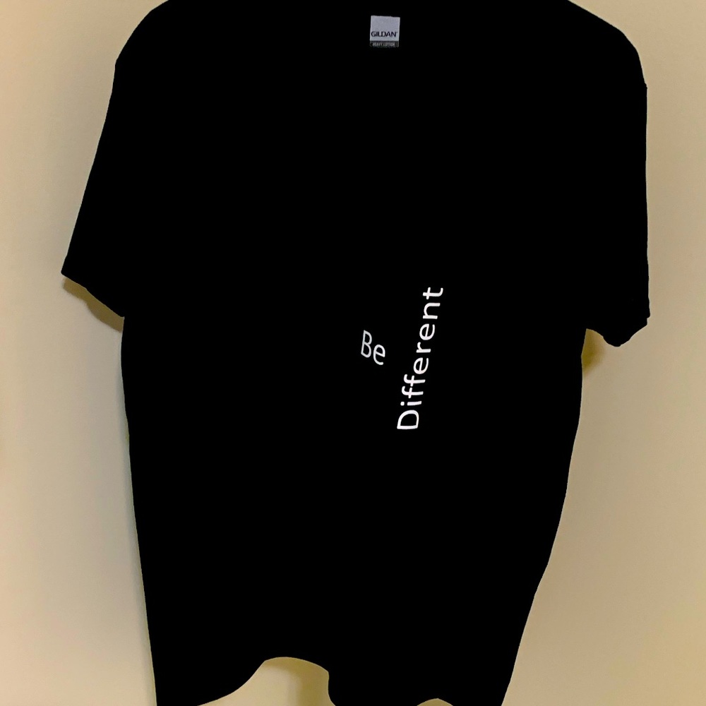 “Be Different” themed t-shirt.